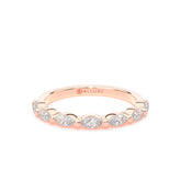 Wedding Band with Marquise Diamond Accents by Allure